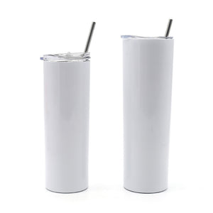 READY TO SHIP  -  30 oz  (Slightly Tapered) Glossy Skinny Sublimation Tumblers.