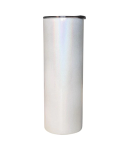 READY TO SHIP - 20 oz Shimmer White Sublimation Tumblers. Straight (NON-Tapered)
