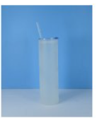 READY TO SHIP Sublimation Blank 25 oz Frosted Glass Tumblers With Slide Lid and Plastic Straw